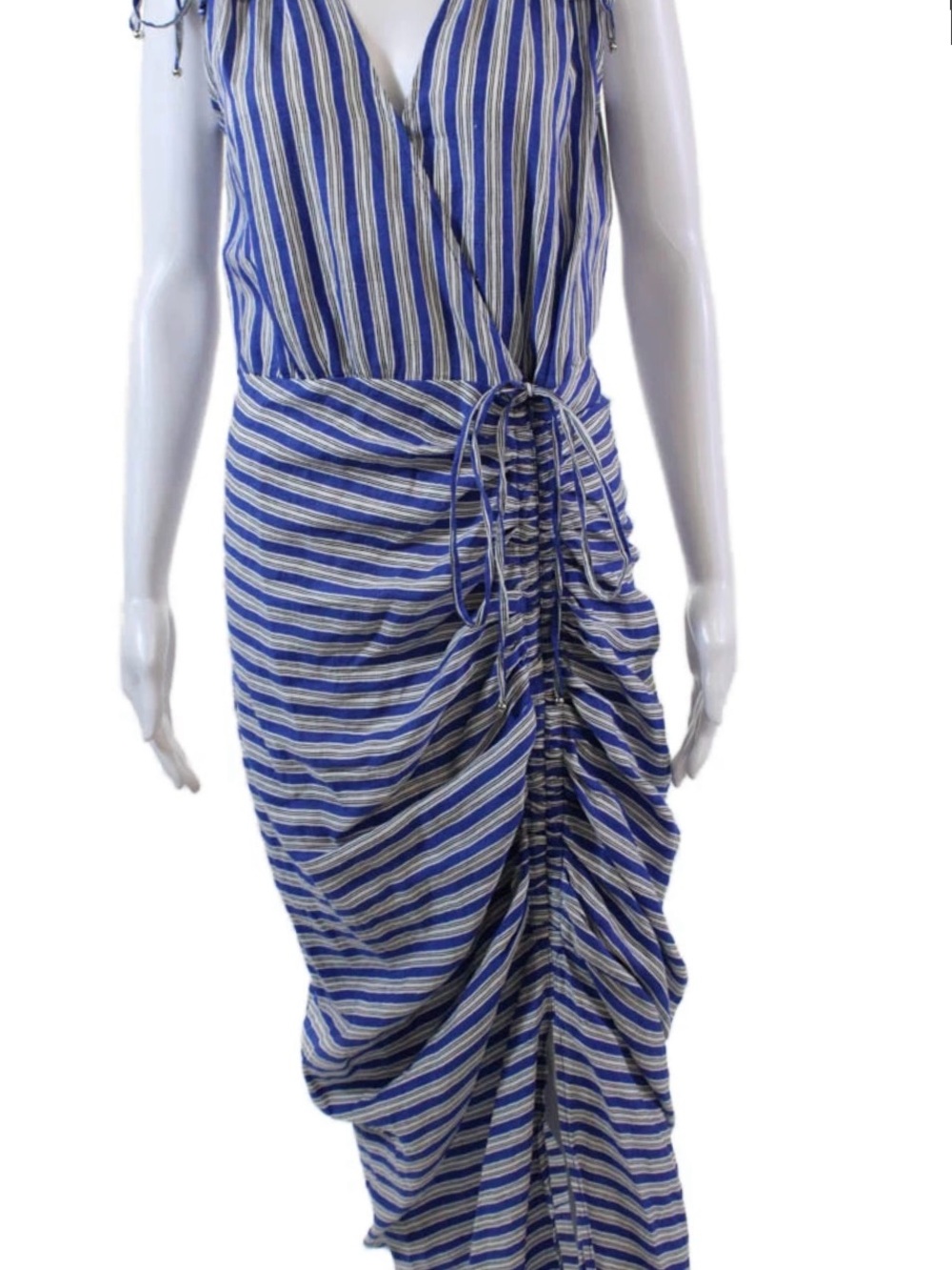 Veronica Beard Striped Blue White Striped shift Midi Dress